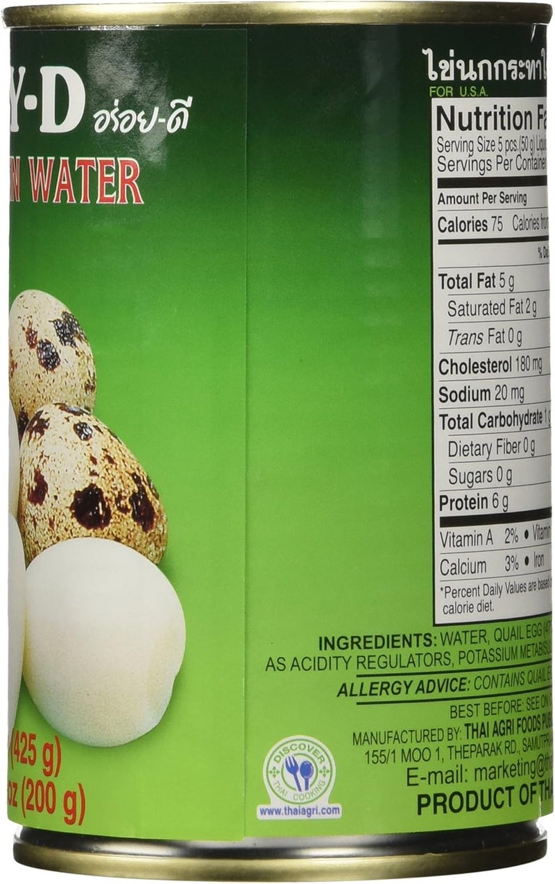 Aroy D Aroy-D Quail Eggs in Water - 15oz (Pack of 3 Cans) - Image 4